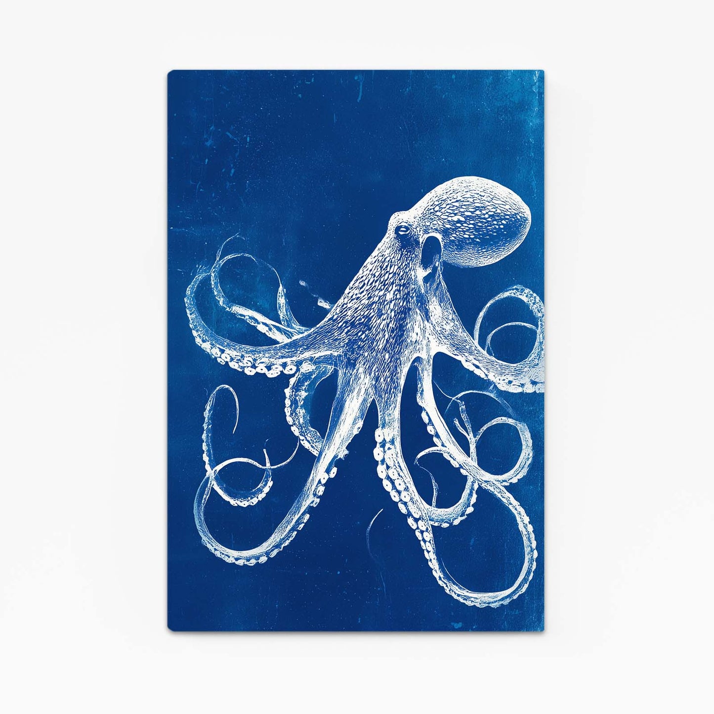 Indigo Line Study Octopus Wall Art – indigo line study octopus canvas print