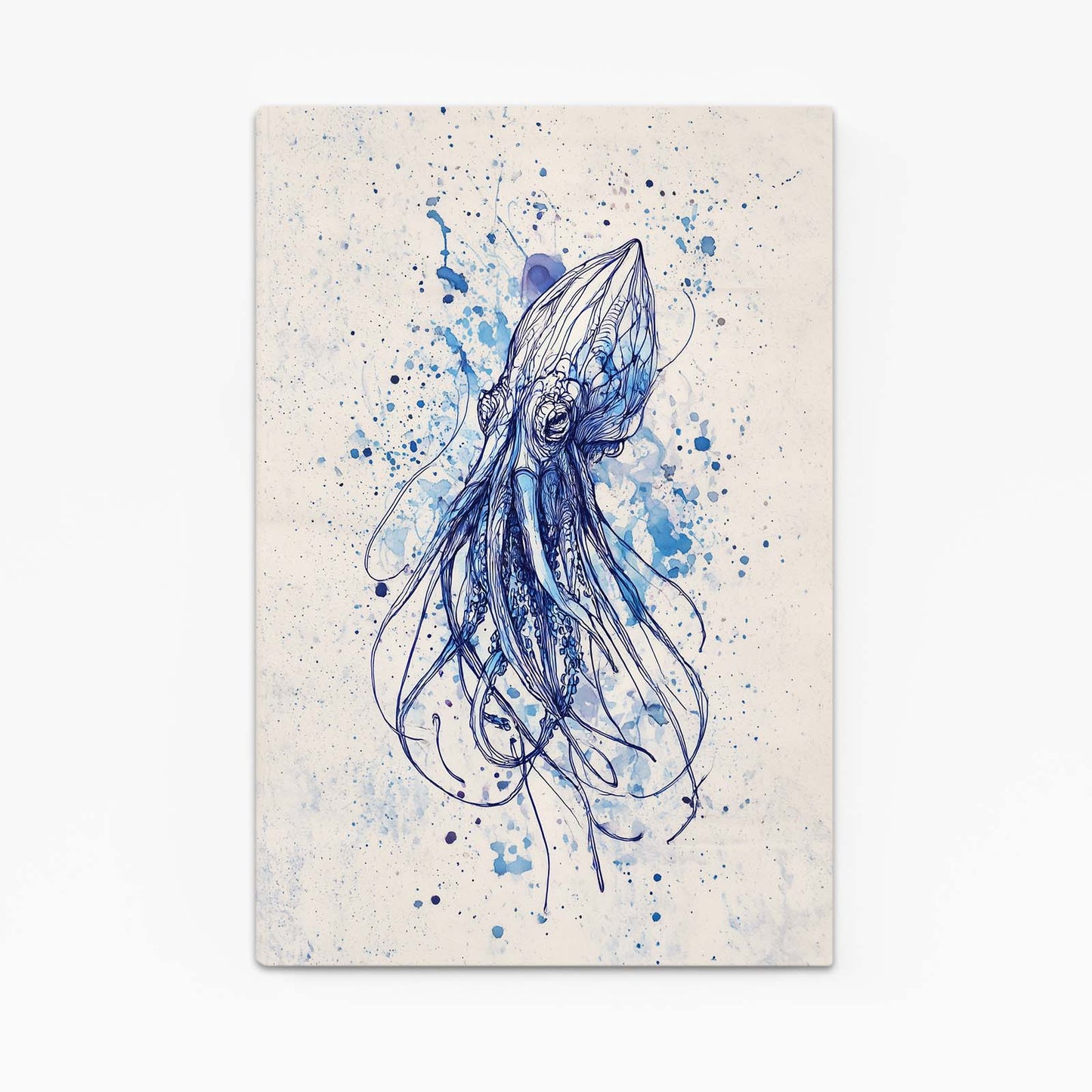 Indigo Splatter Sketch Octopus Prints – indigo splatter sketch octopus canvas print