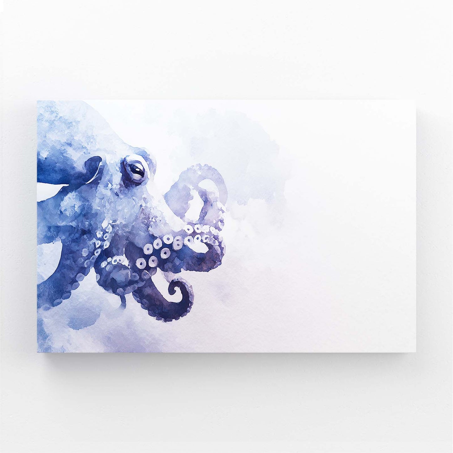 Indigo Watercolor Drift Octopus Art – indigo watercolor drift octopus canvas print