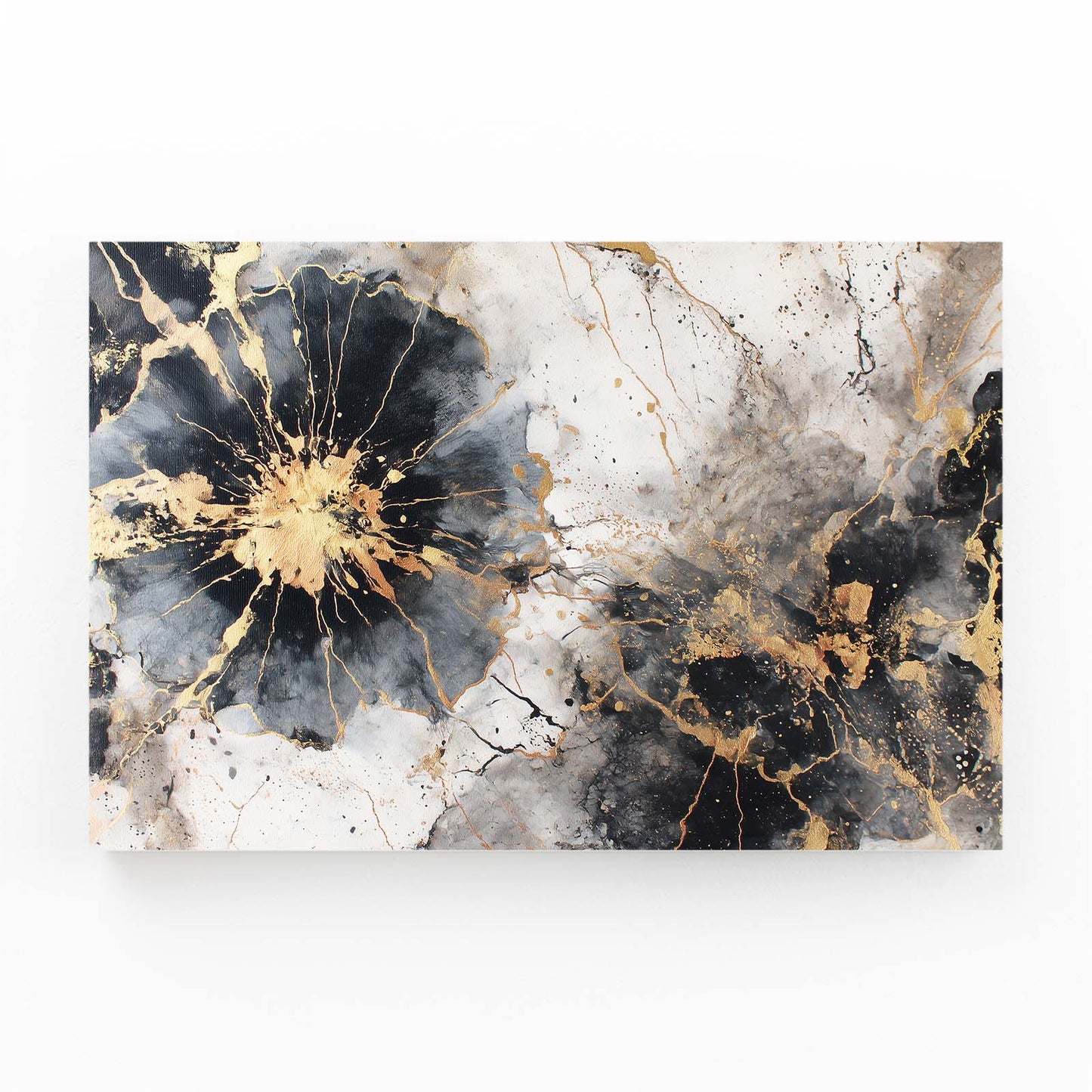 Ink Bloom Frost Gold Canvas – ink bloom frost gold canvas print