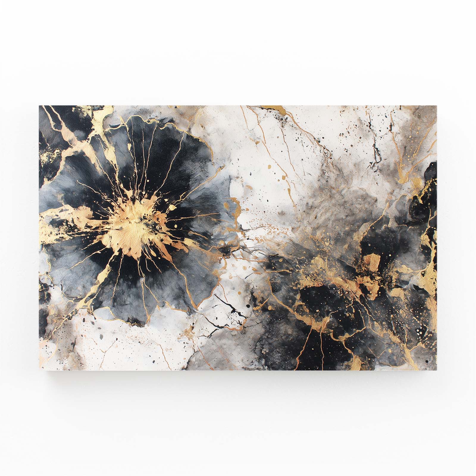 Ink Bloom Frost Gold Canvas – ink bloom frost gold canvas print