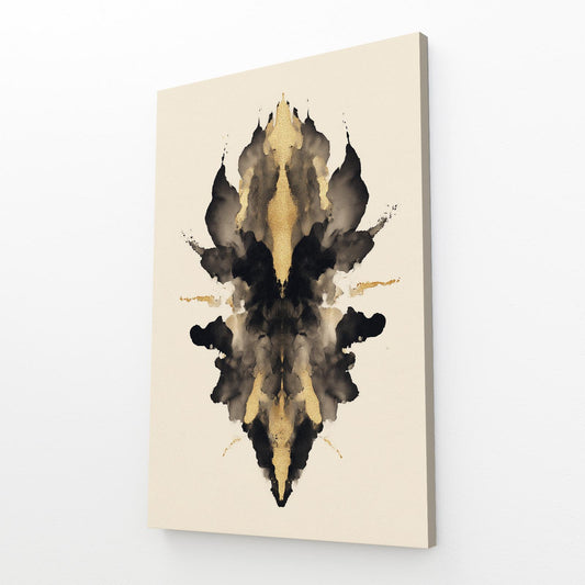 Ink Blot Totem Gold Wall Art – ink blot totem gold canvas print