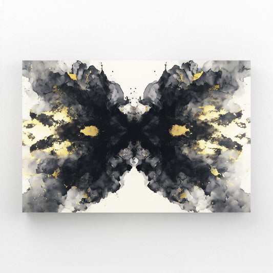 Ink Blot Wings Gold Prints – ink blot wings gold canvas print