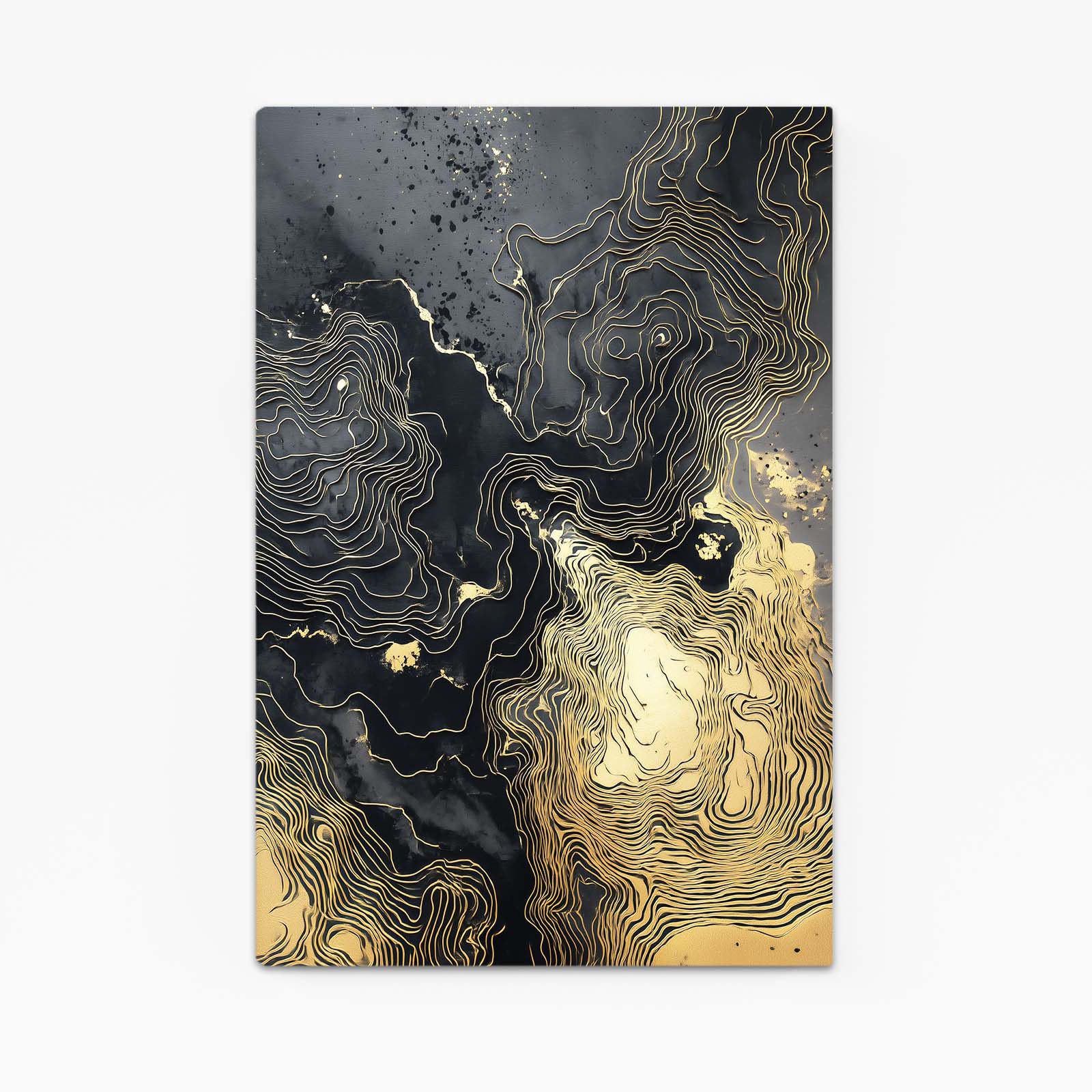 Ink Contour Map Gold Prints – ink contour map gold canvas print