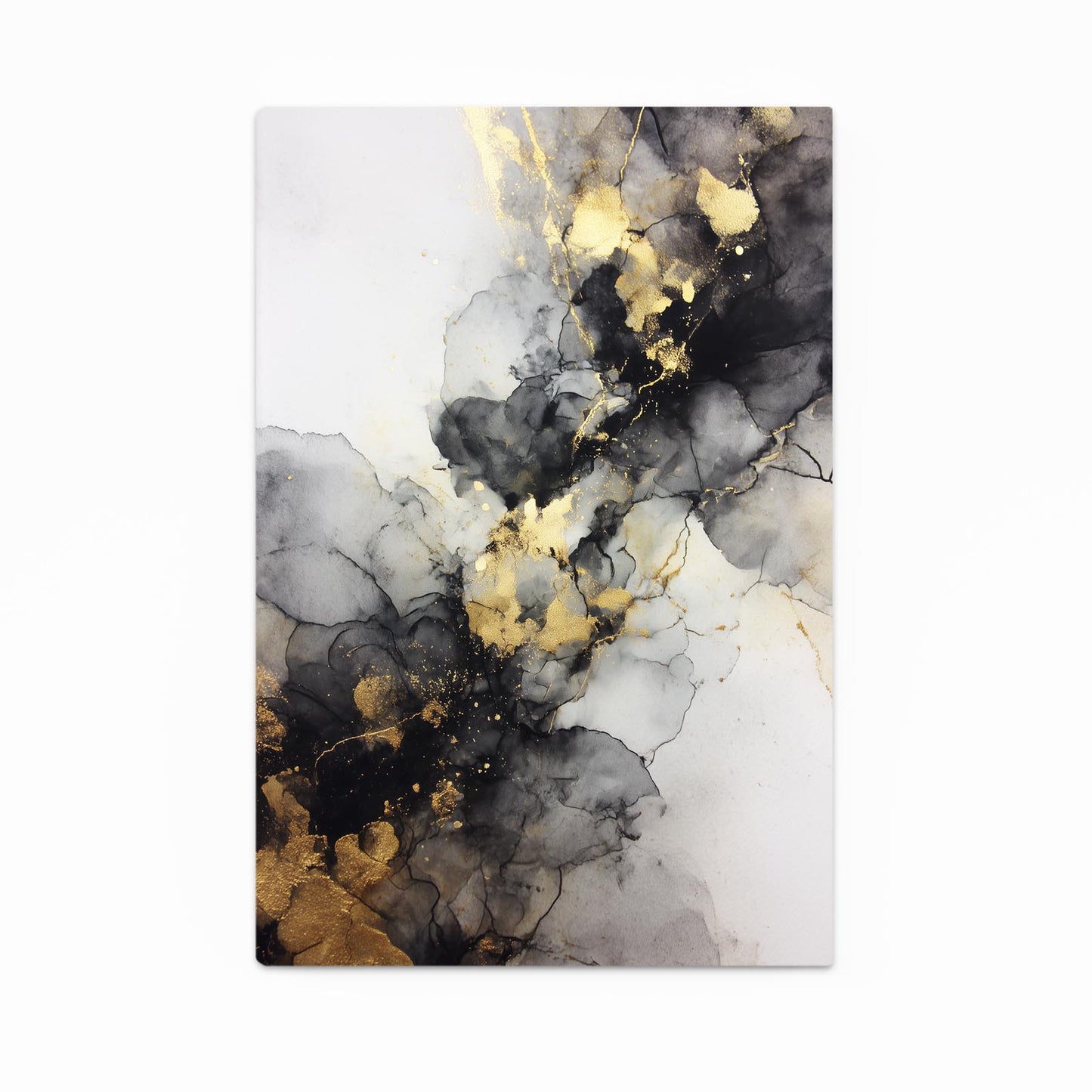 Ink Flow Marble Gold Art – ink flow marble gold canvas print