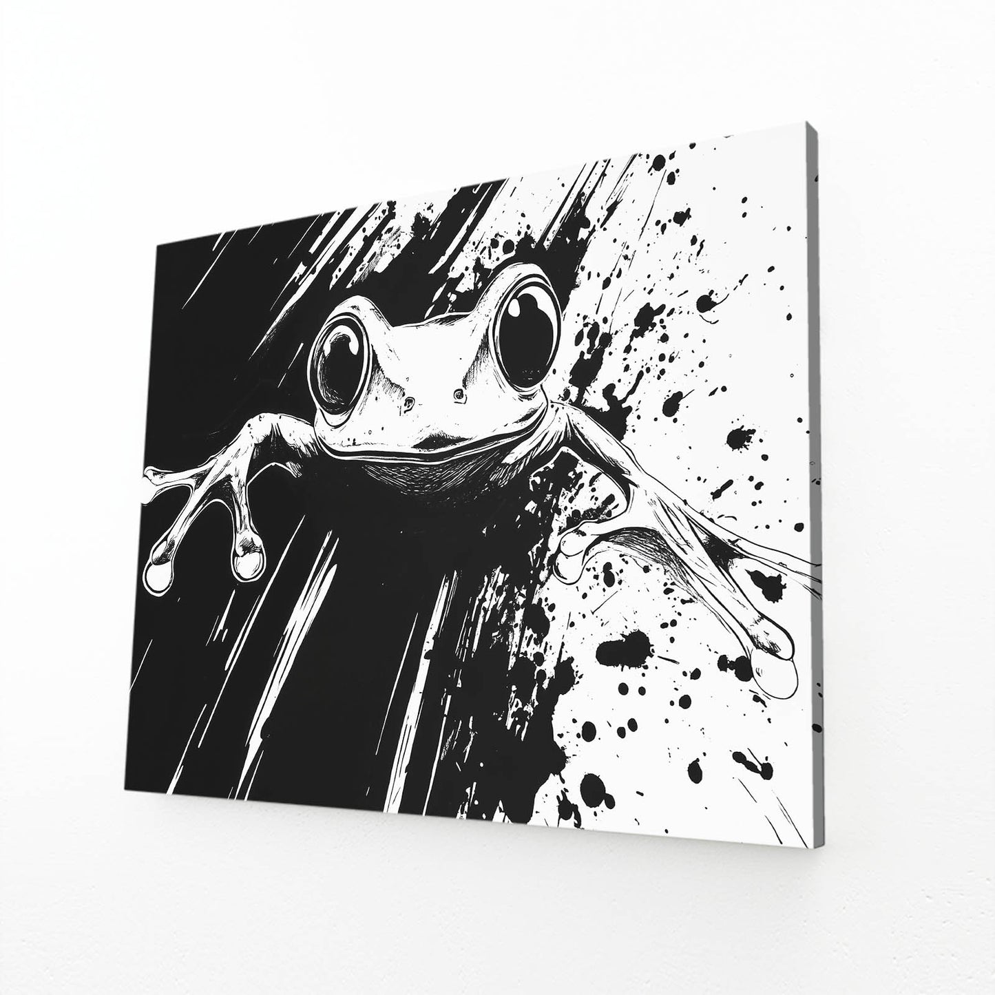Ink Splatter Frog Wall Art – ink splatter frog frog canvas print
