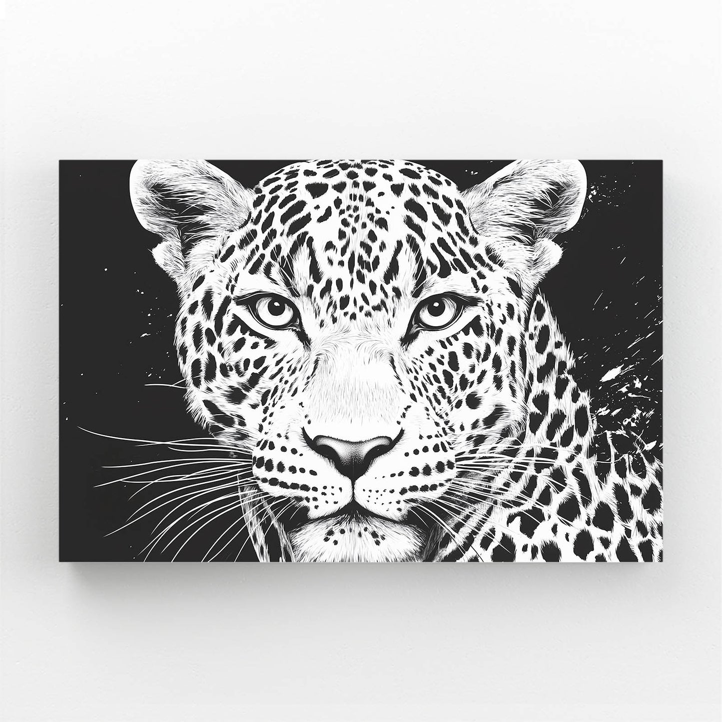 Ink Wash Portrait Leopard Wall Decor – ink wash portrait leopard canvas print
