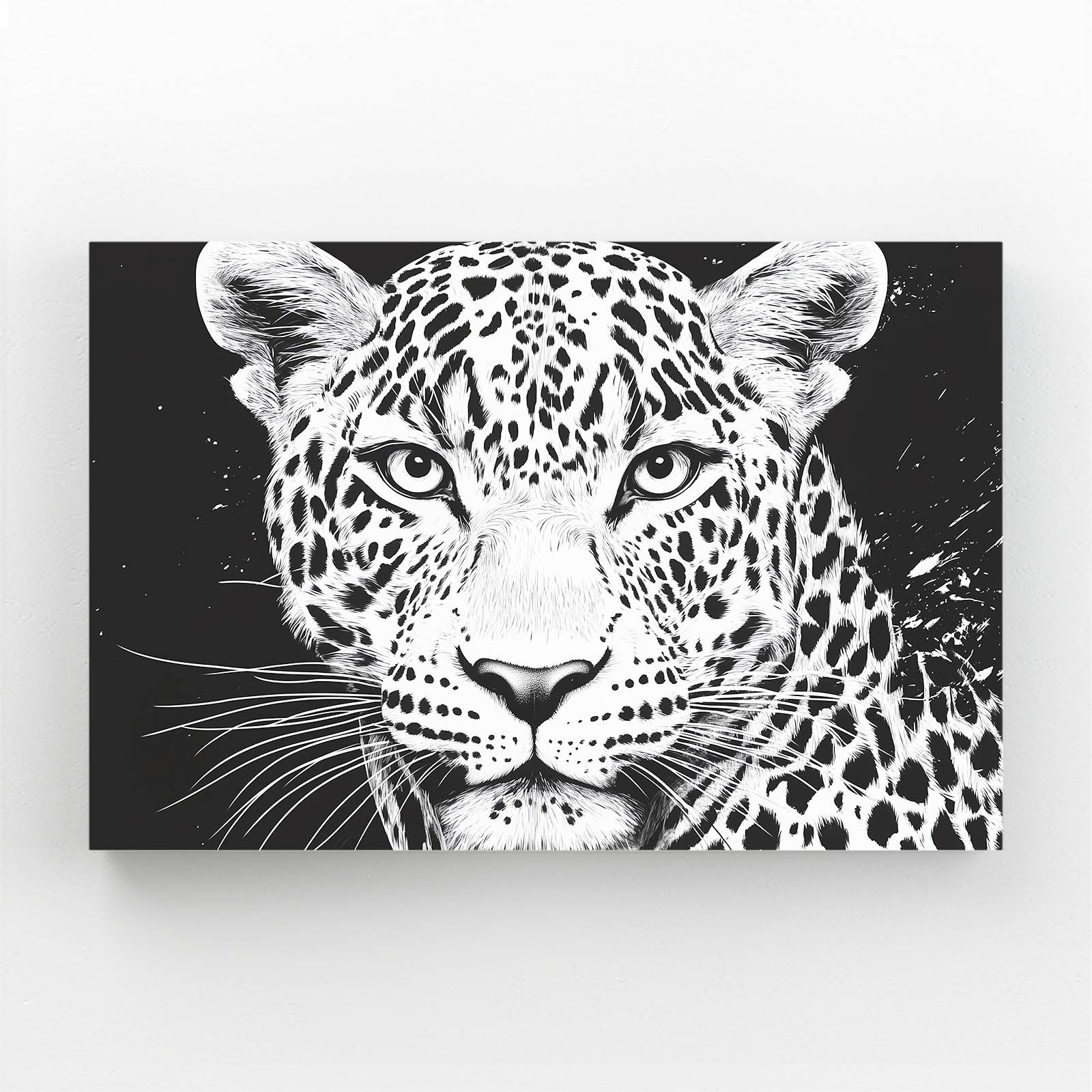 Ink Wash Portrait Leopard Wall Decor – ink wash portrait leopard canvas print