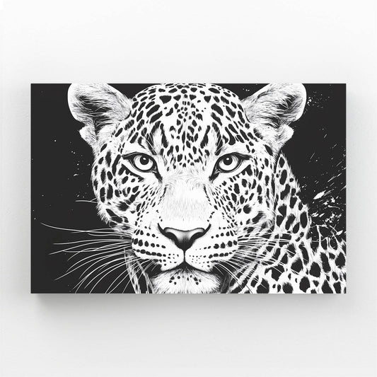 Ink Wash Portrait Leopard Wall Decor – ink wash portrait leopard canvas print