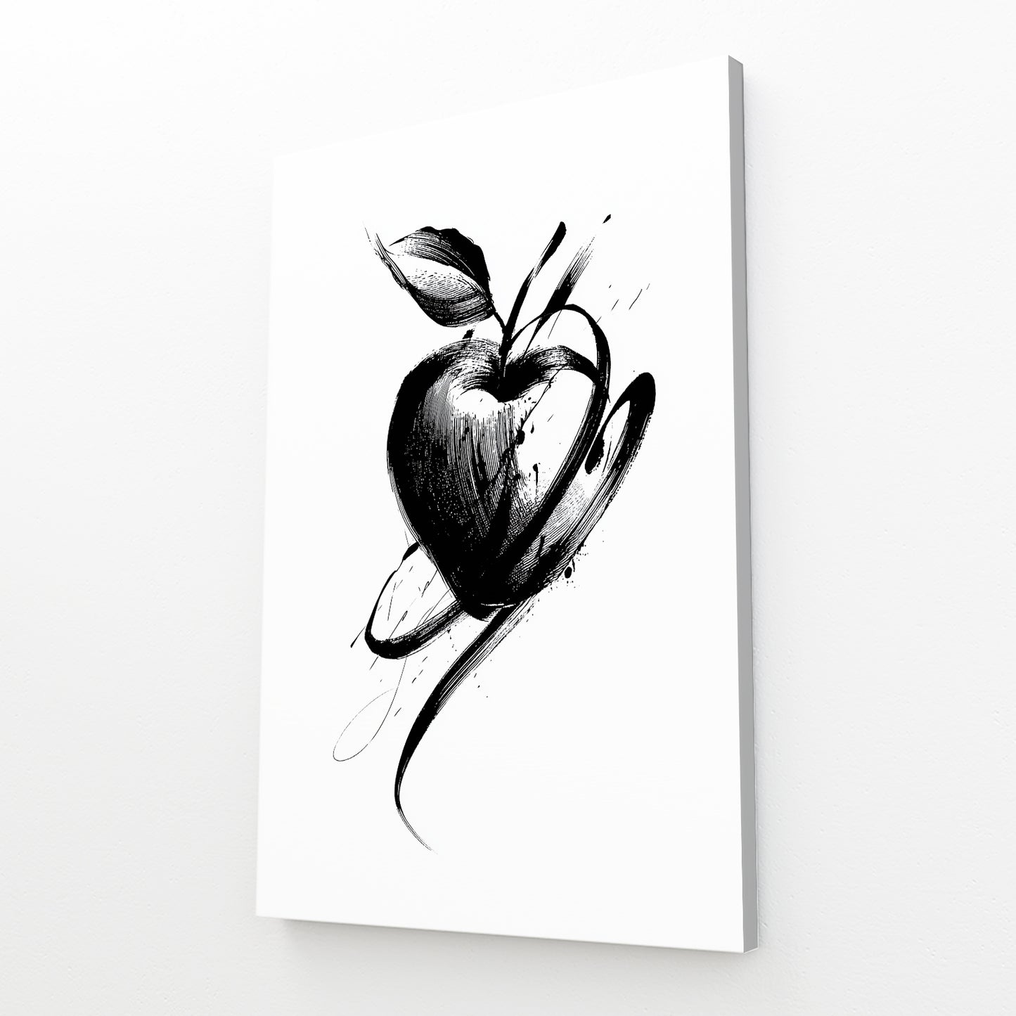 Ink Wash Sketch Apple Prints – ink wash sketch apple canvas print