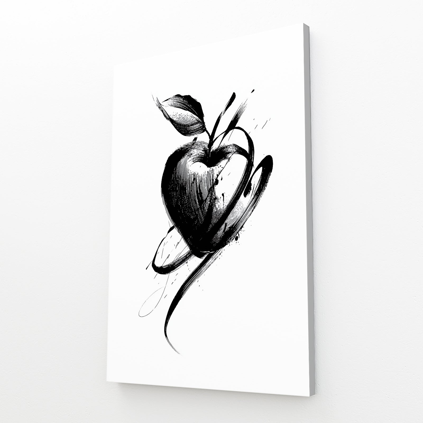 Ink Wash Sketch Apple Prints – ink wash sketch apple canvas print