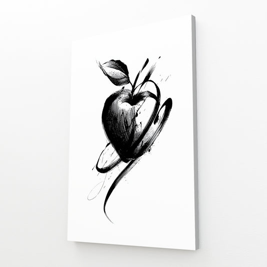 Ink Wash Sketch Apple Prints – ink wash sketch apple canvas print