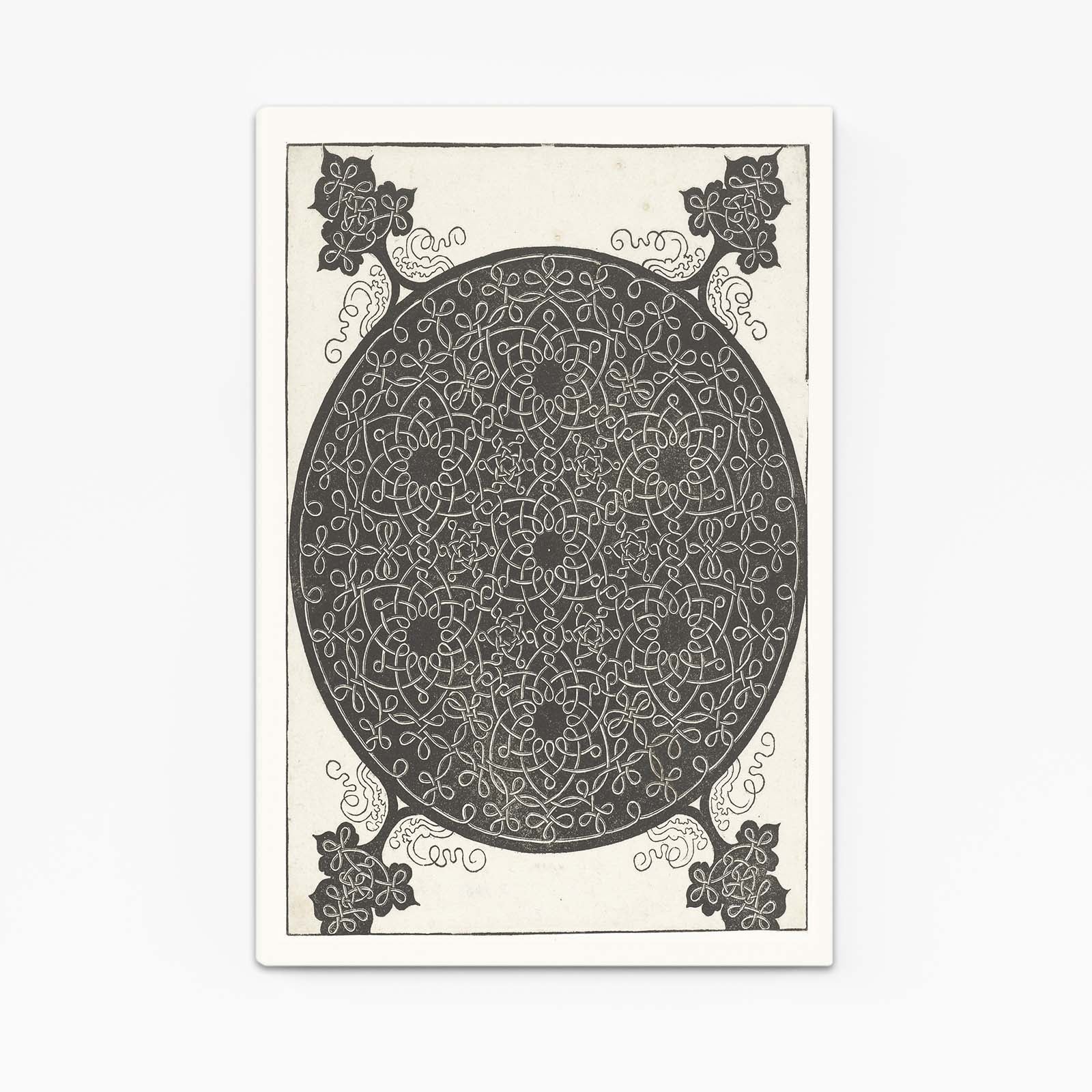 Interlaced Knot Design Da Vinci Canvas – angled canvas view on white background