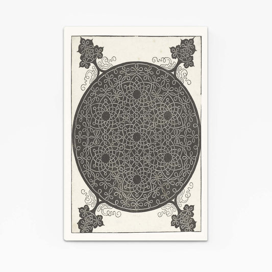 Interlaced Knot Design Da Vinci Canvas — line canvas print, angled canvas view on white background