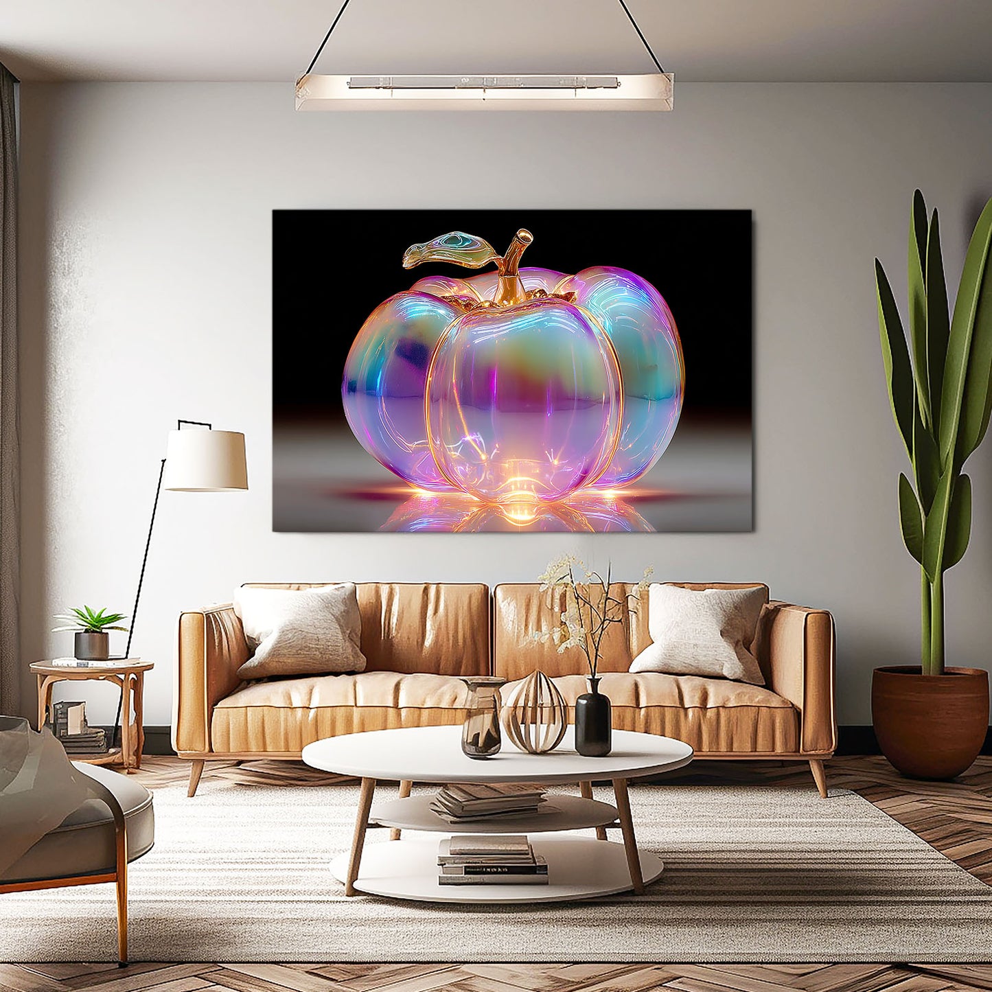 Iridescent Glass Fruit Prints – styled in a furnished interior