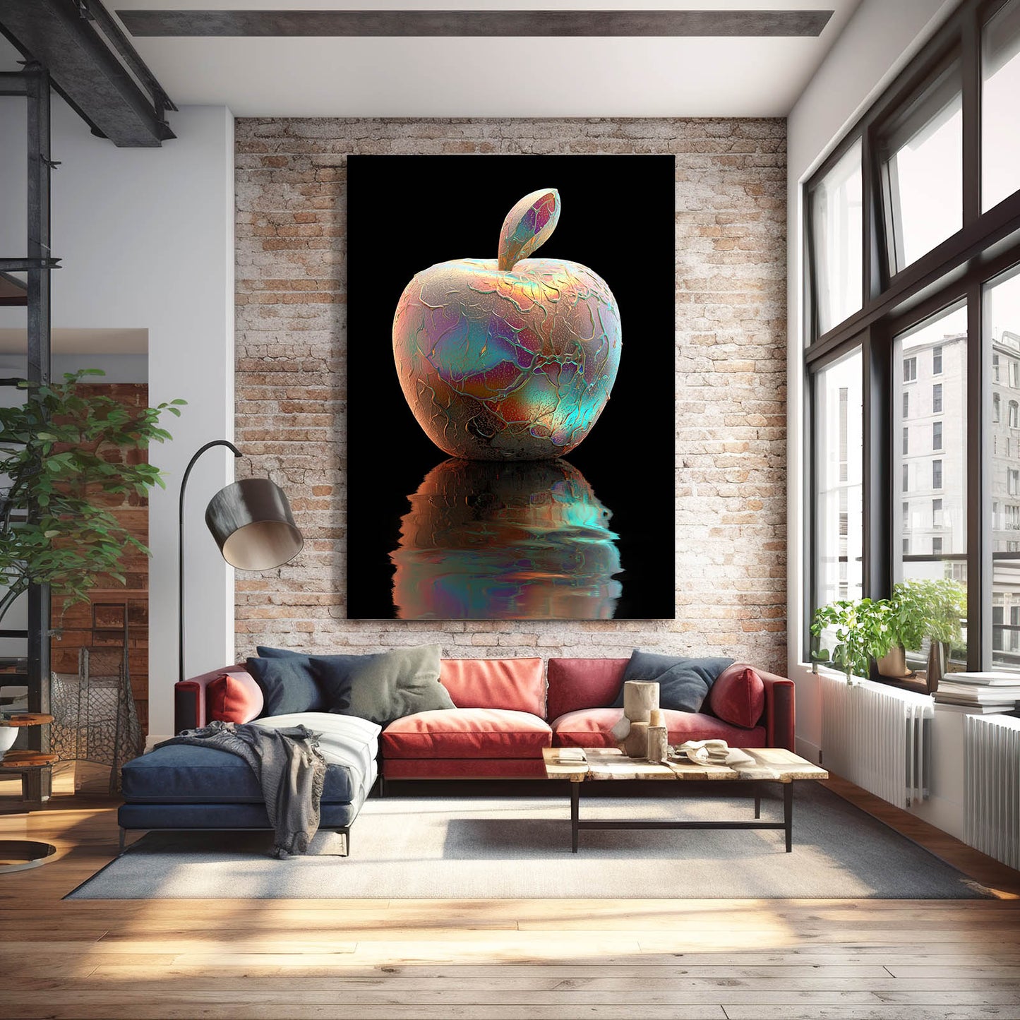 Iridescent Pearl Apple Prints – styled in a furnished interior