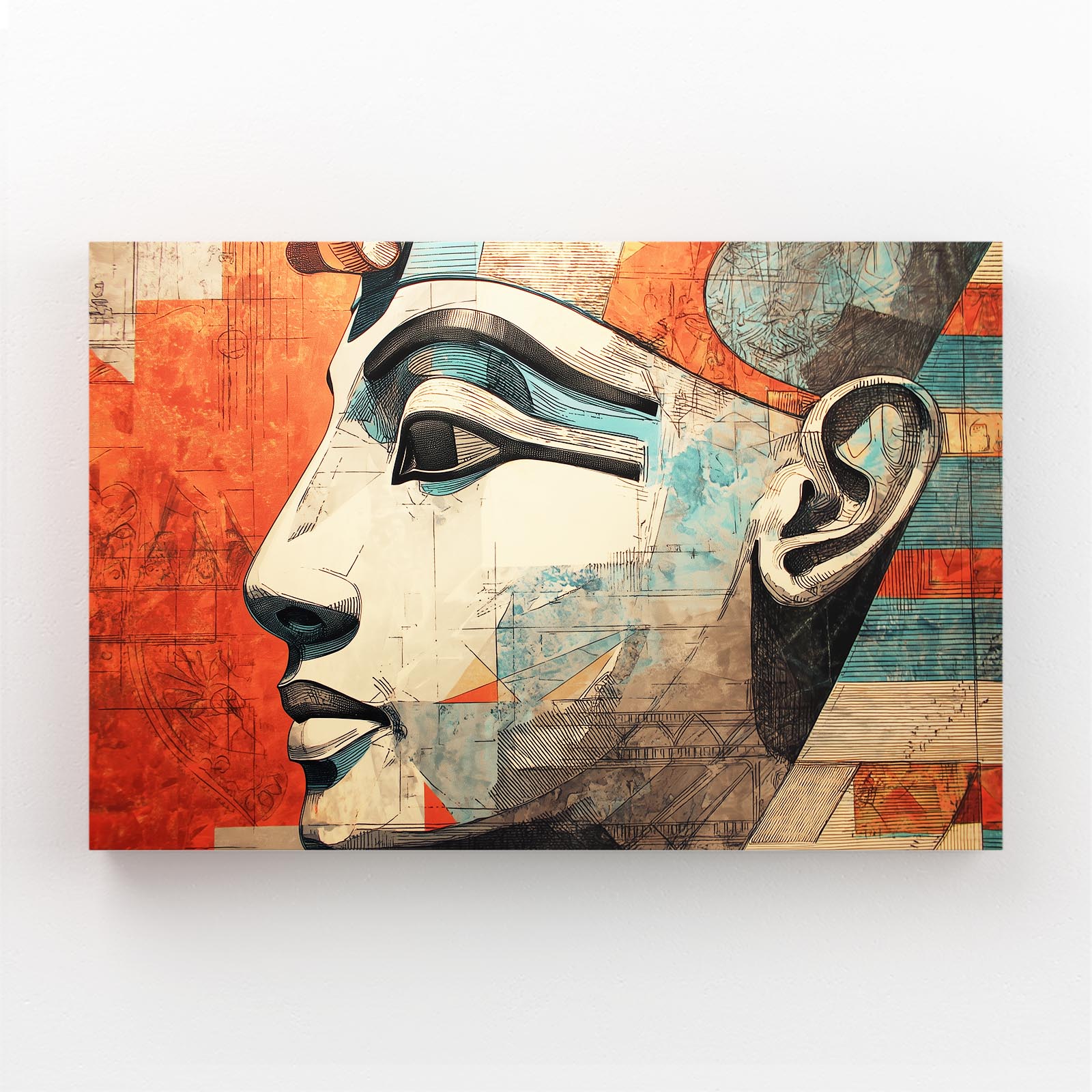 Ivory Pharaoh Profile Egyptian Canvas – ivory pharaoh profile egyptian canvas print
