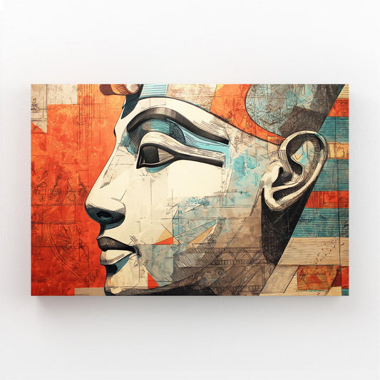 Ivory Pharaoh Profile Egyptian Canvas – ivory pharaoh profile egyptian canvas print