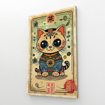 Japan Cat Wall Arts Canvas