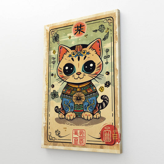Japan Cat Wall Arts Canvas
