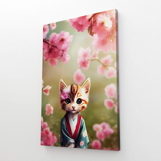 Japanese Cat Wall Art Print
