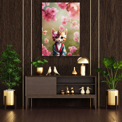 Japanese Cat Wall Art Print