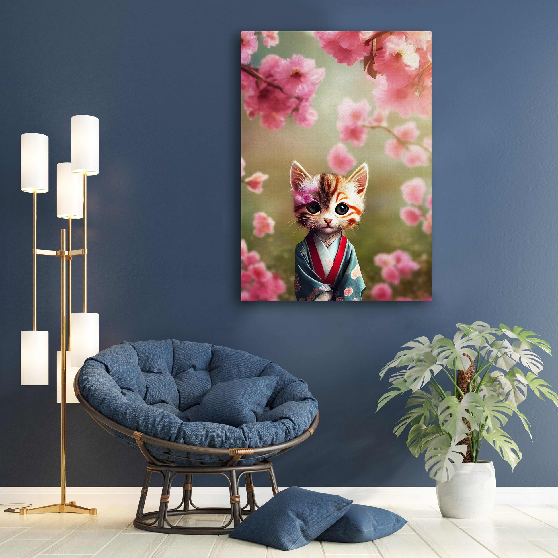 Japanese Cat Wall Art Print