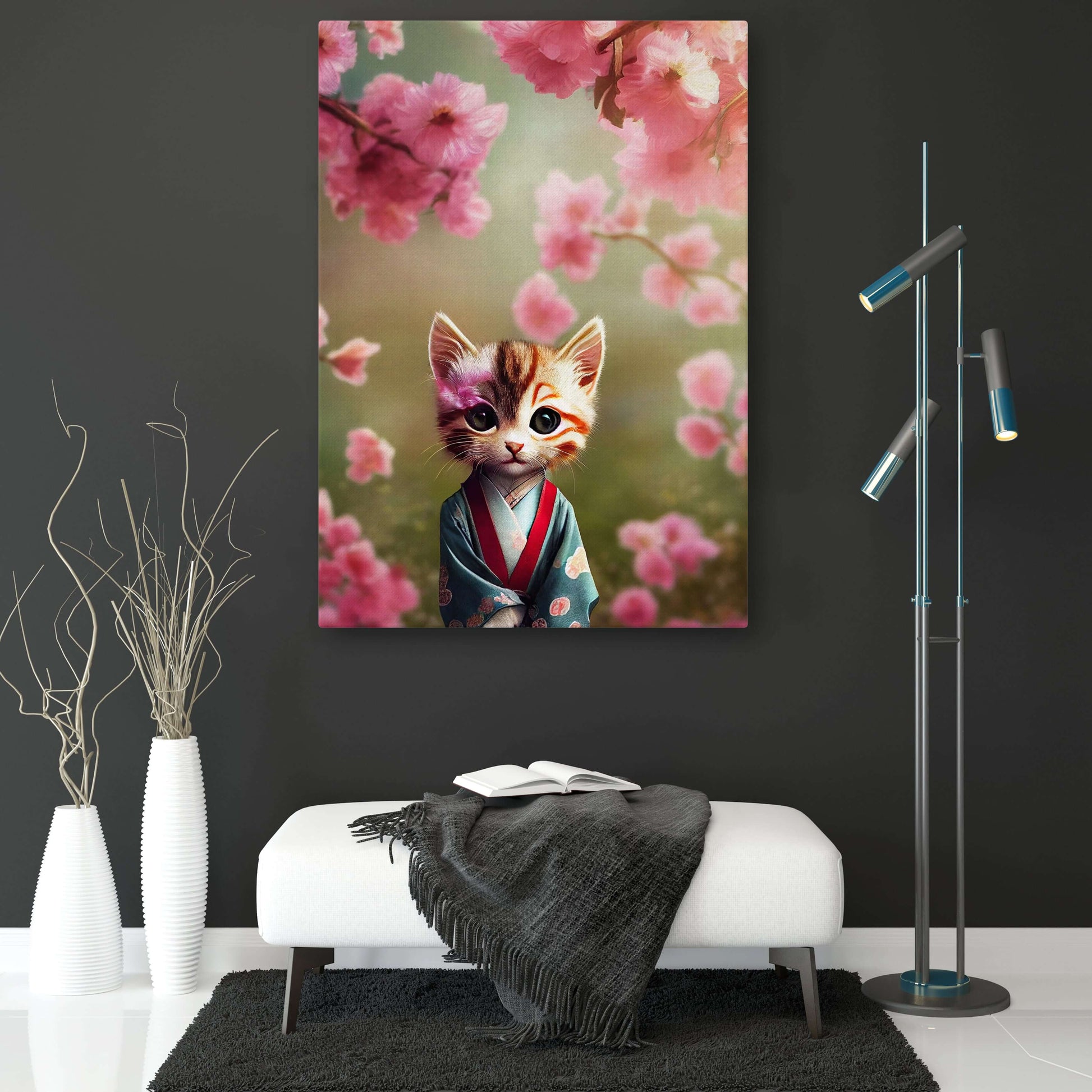 Japanese Cat Wall Art Print