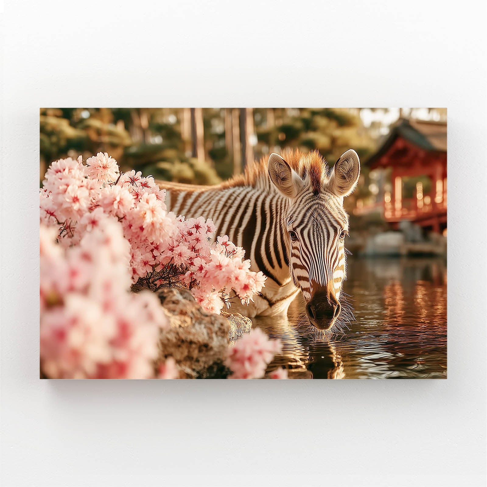 Japanese Zebra Canvas – styled in a furnished interior