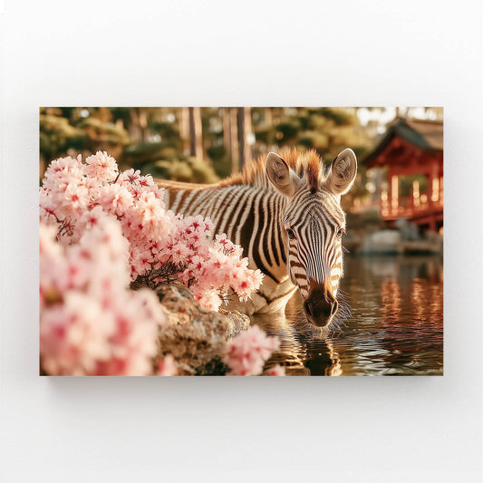 Japanese Zebra Canvas – styled in a furnished interior
