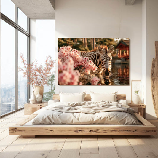 Japanese Zebra Canvas – styled in a furnished interior