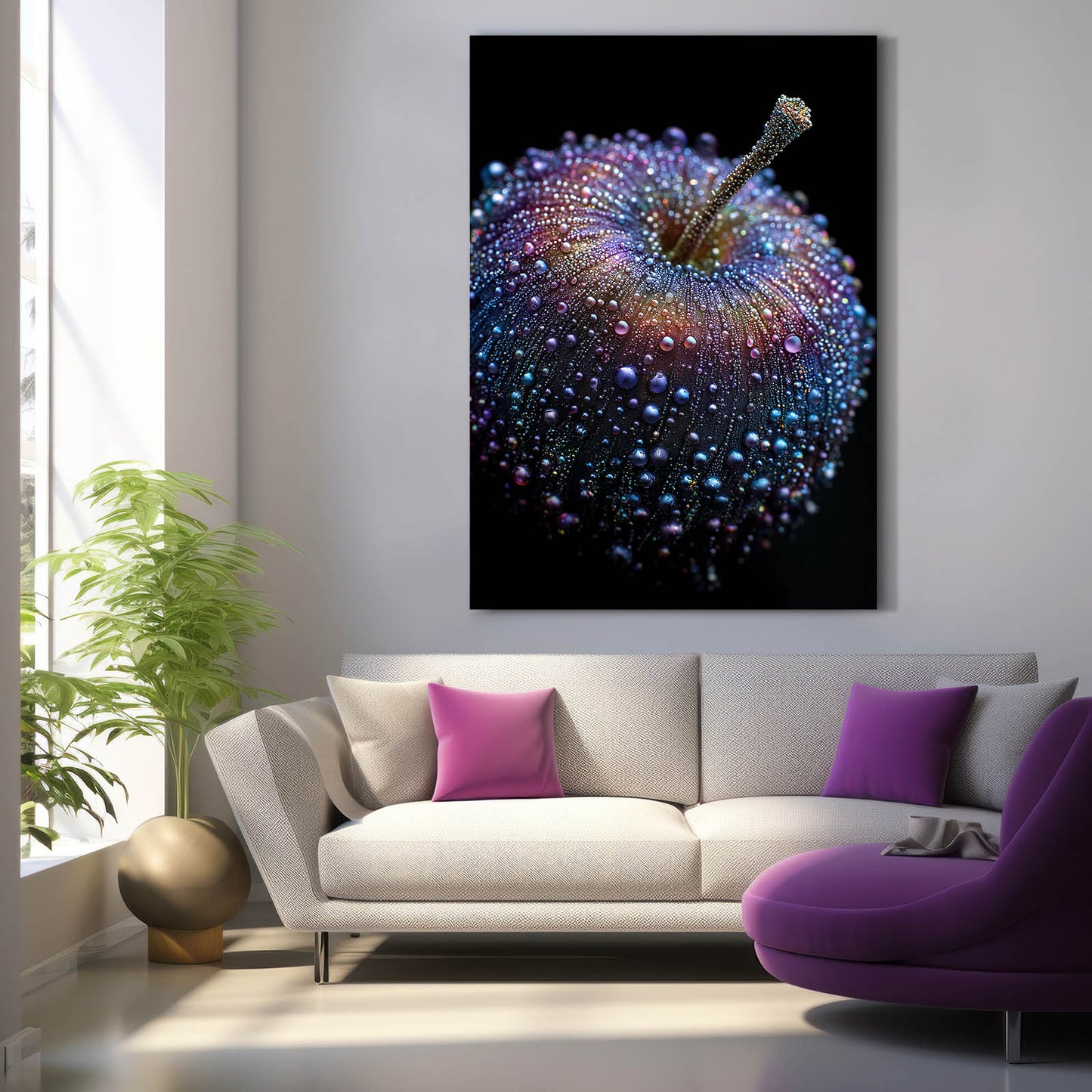 Jeweled Dewdrop Apple Prints – styled in a furnished interior