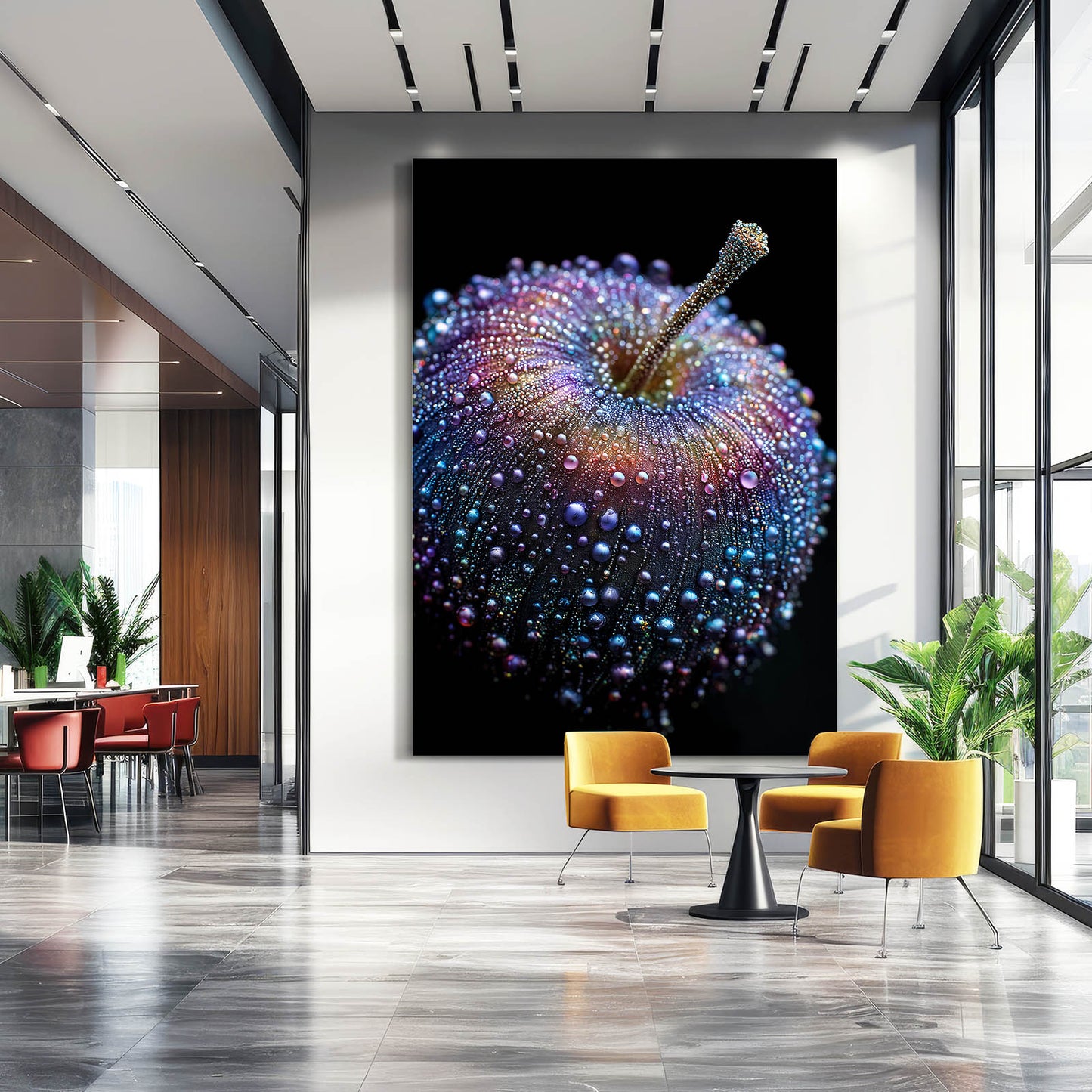 Jeweled Dewdrop Apple Prints – styled in a furnished interior