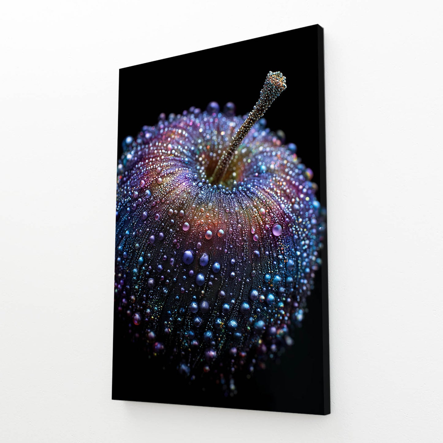 Jeweled Dewdrop Apple Prints – angled canvas view on white background