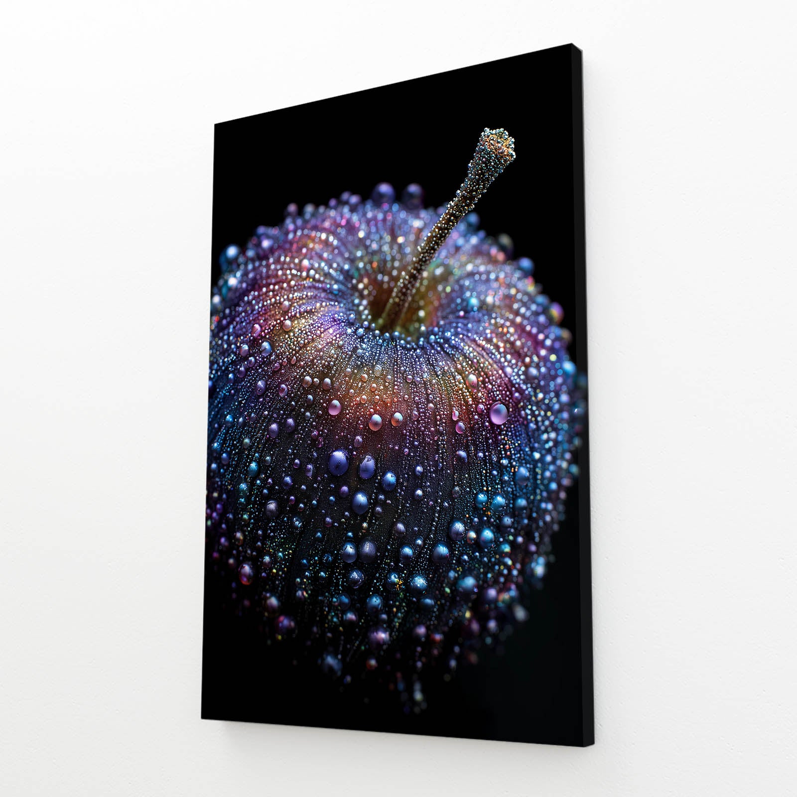 Jeweled Dewdrop Apple Prints – angled canvas view on white background