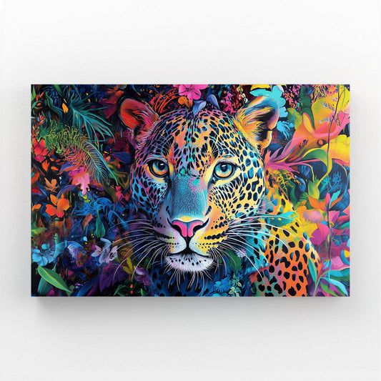Jungle Color Explosion Leopard Canvas Art – jungle color explosion leopard canvas print