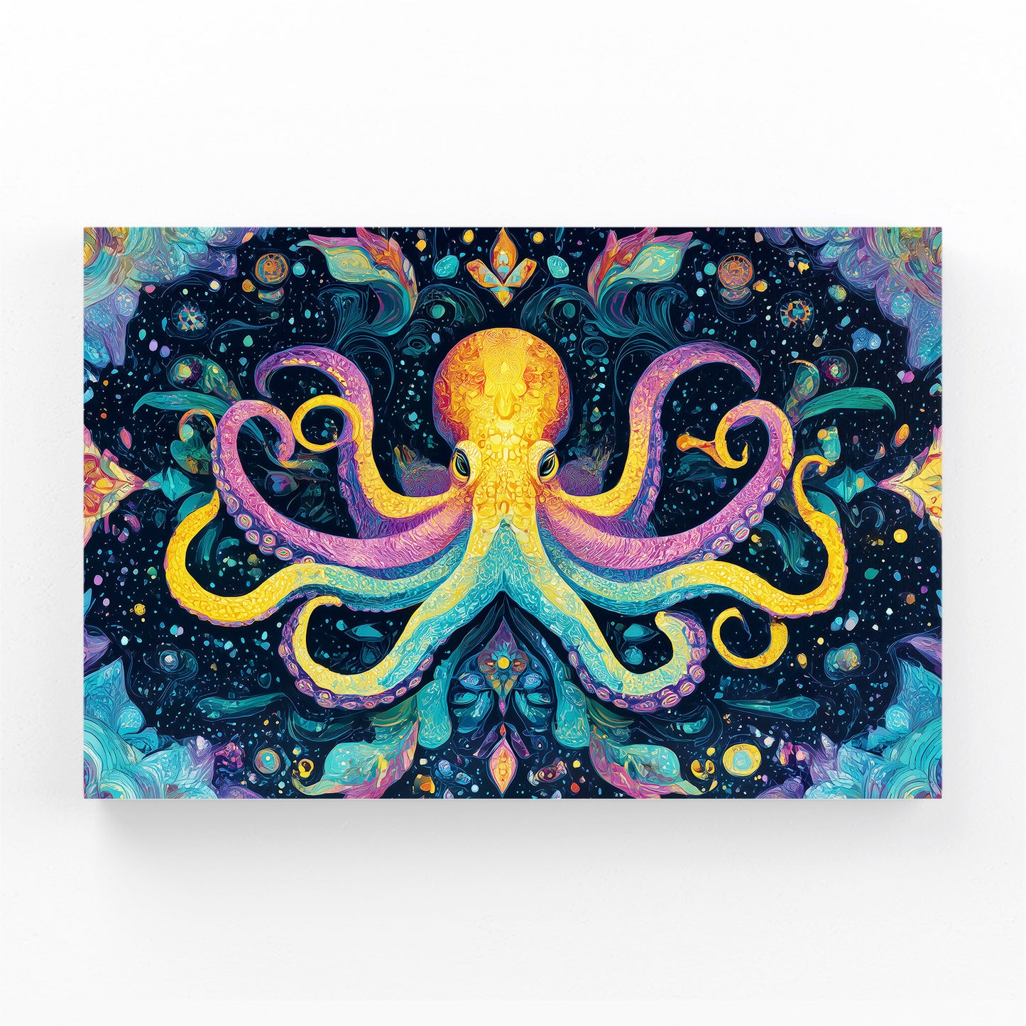 Kaleidoscope Folk Octopus Art – kaleidoscope folk octopus canvas print