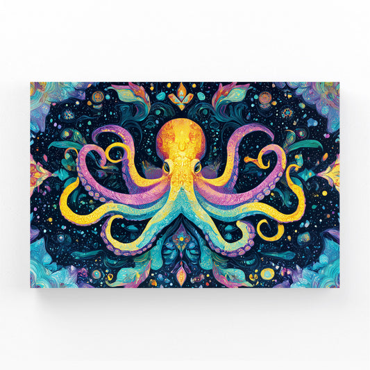 Kaleidoscope Folk Octopus Art – kaleidoscope folk octopus canvas print