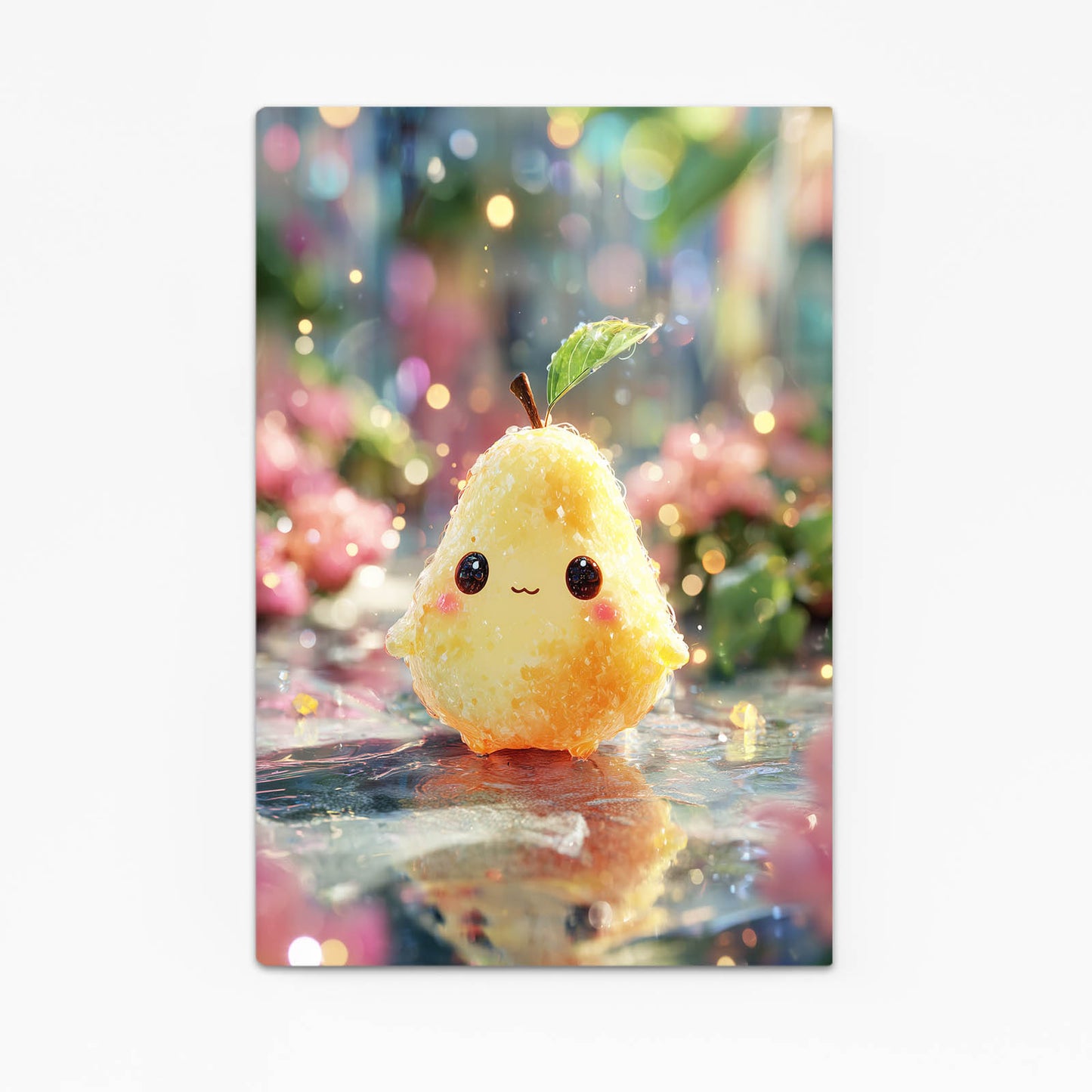 Kawaii Pear Sprite Fruit Art – kawaii pear sprite fruit canvas print