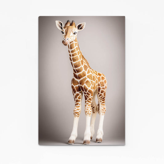 Giraffe toy on a gray background