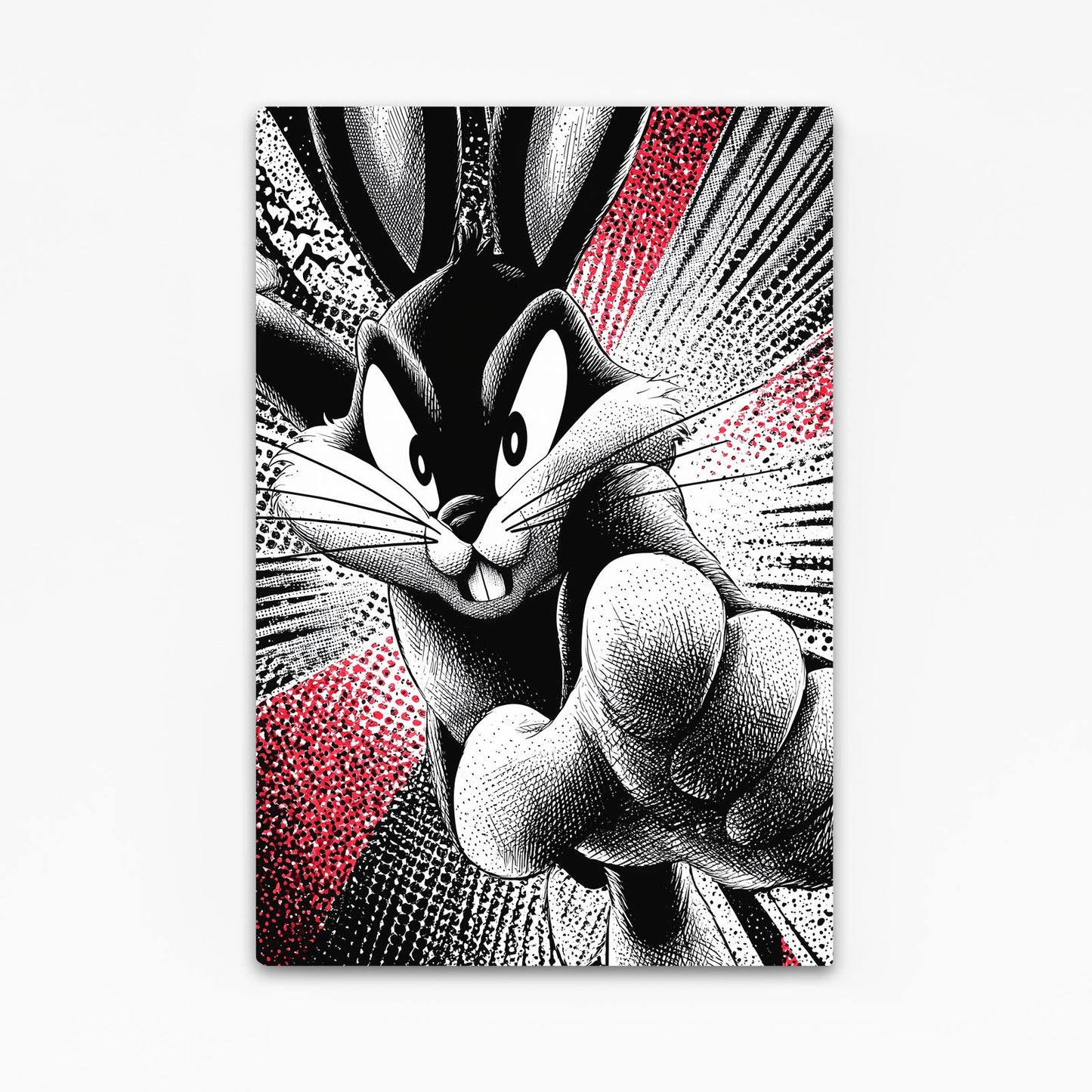 Kids Bunny Canvas – angled canvas view on white background