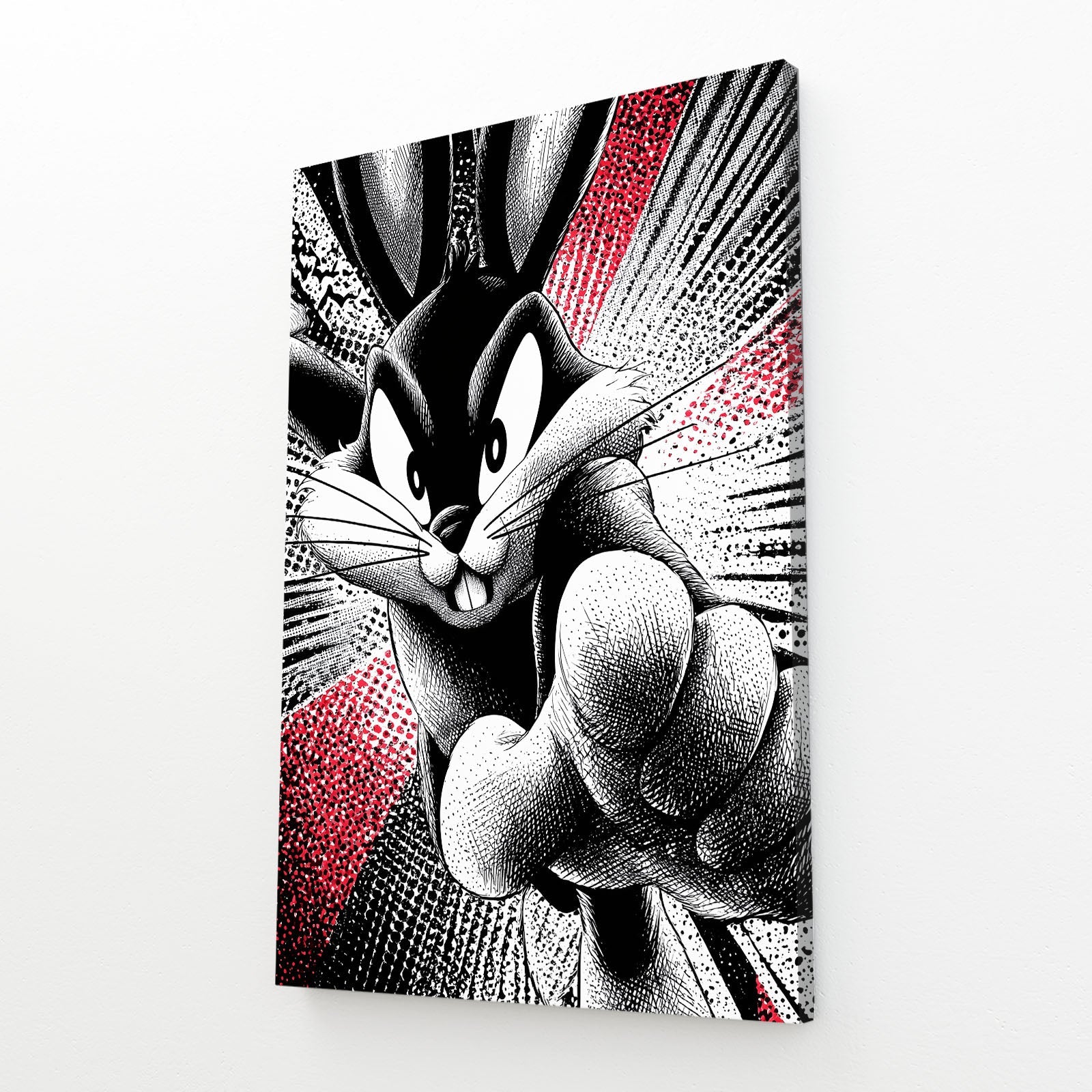 Kids Bunny Canvas – angled canvas view on white background