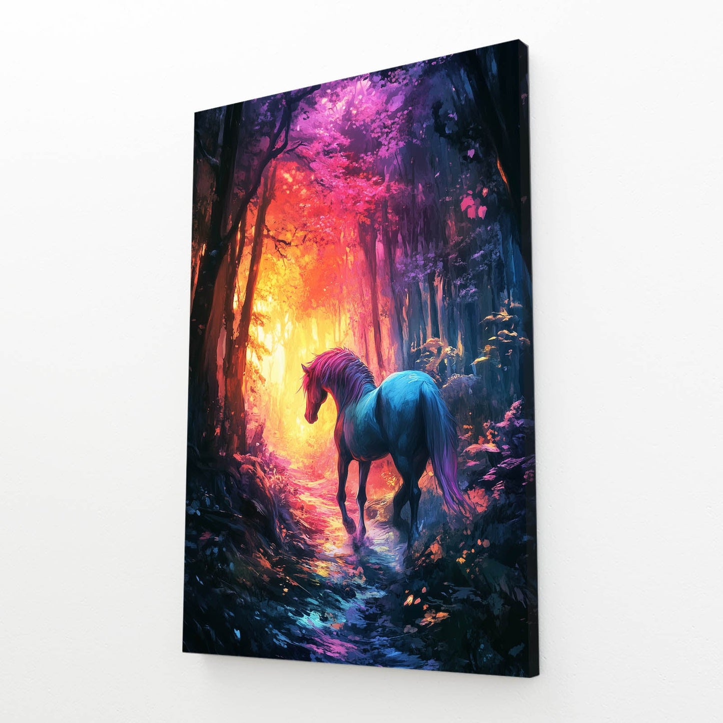 Kids Horse Prints – angled canvas view on white background