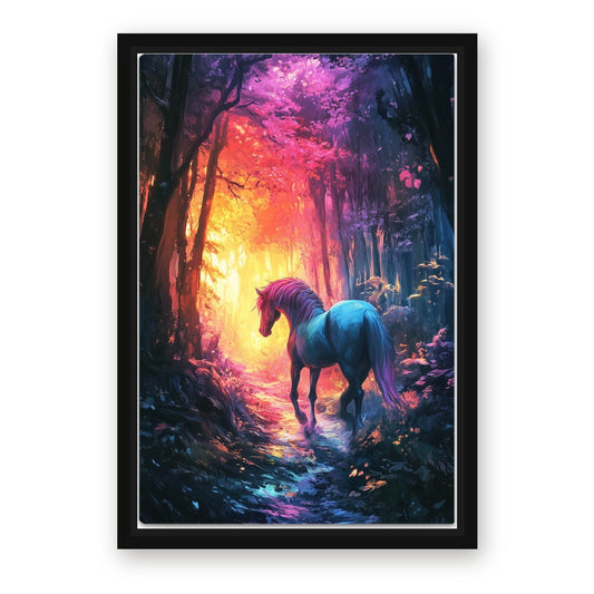 Kids Horse Prints – with Premium Black wood frame