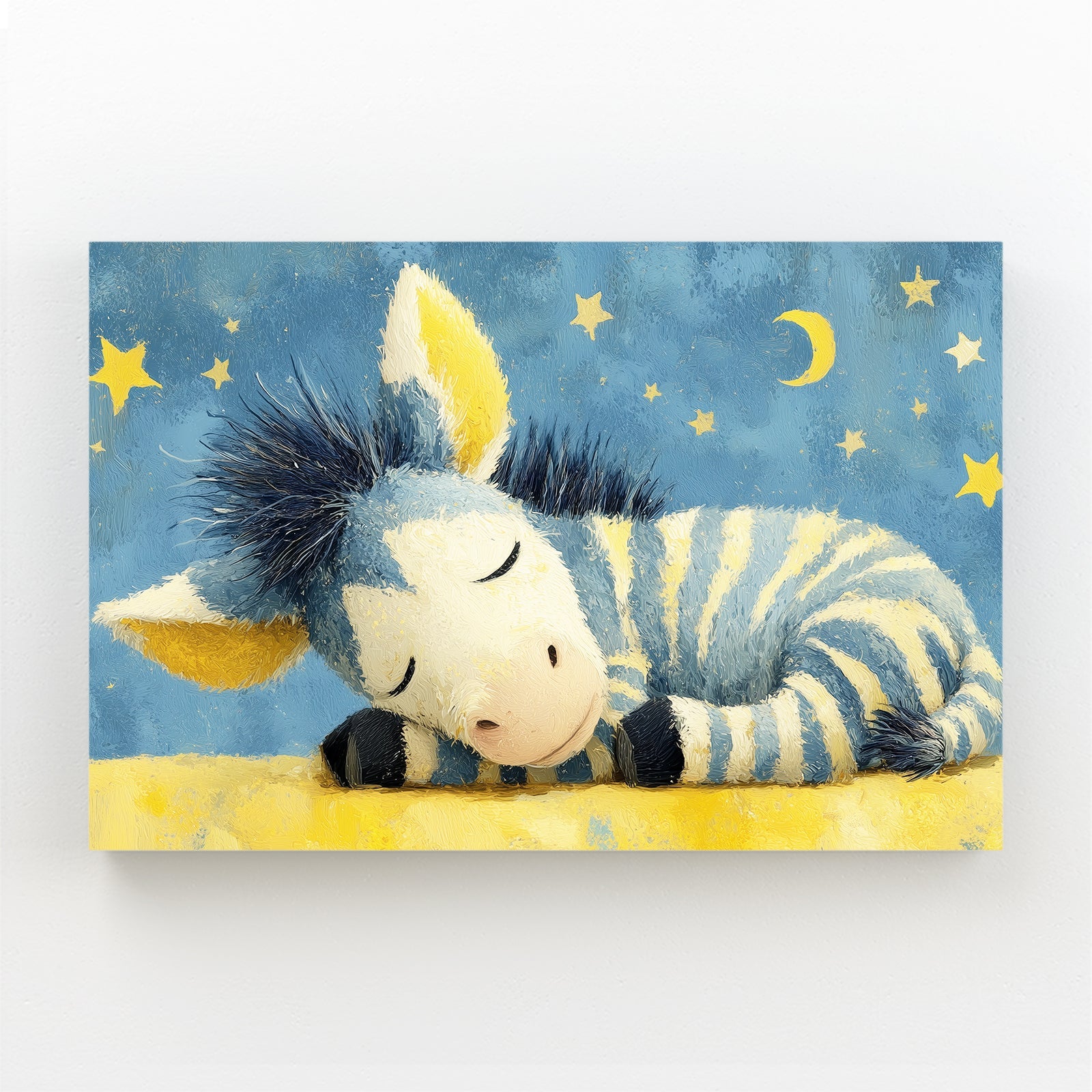 Kids Zebra Artwork – styled in a furnished interior