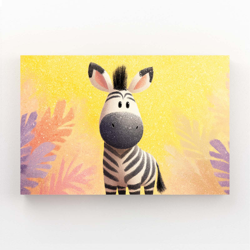 Kids Zebra Wall Art – styled in a furnished interior