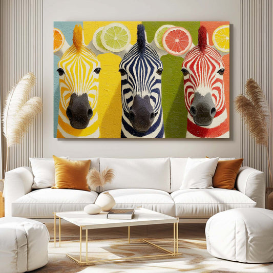 Kitchen Zebra Art – styled in a furnished interior