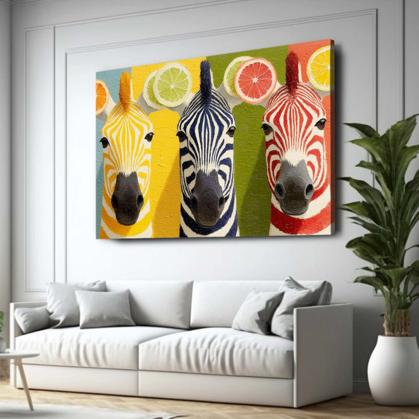 Kitchen Zebra Art – styled in a furnished interior