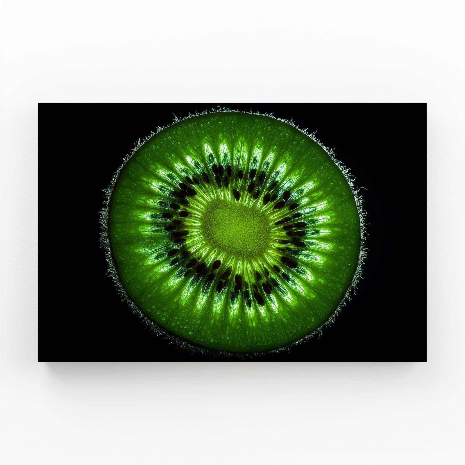 Kiwi Macro Black Fruit Prints – kiwi macro black fruit canvas print