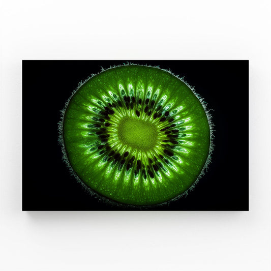 Kiwi Macro Black Fruit Prints – kiwi macro black fruit canvas print